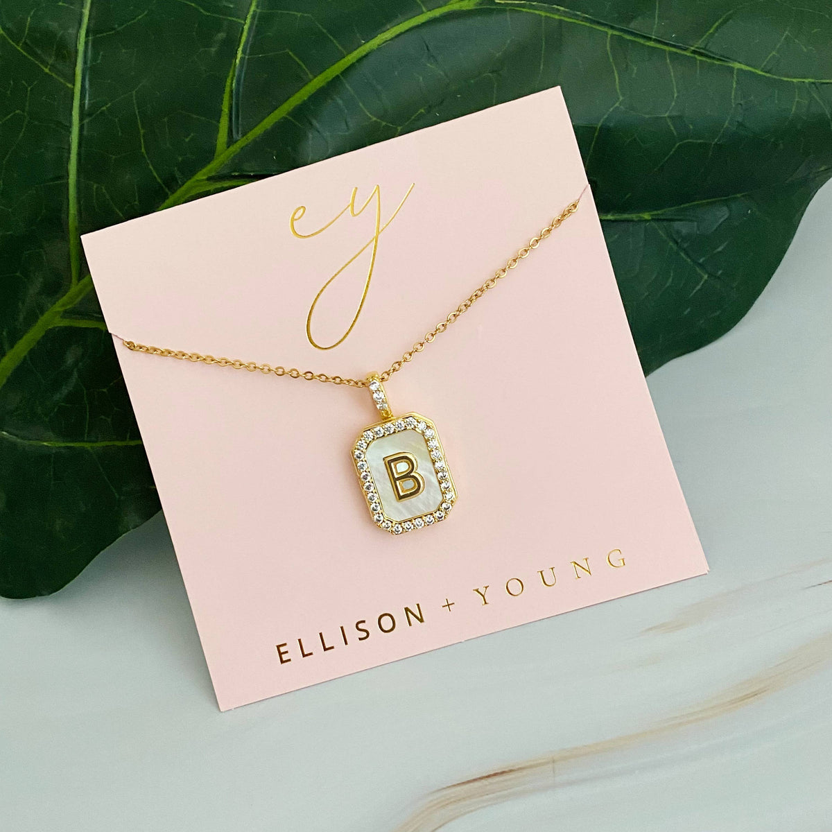 Ellison+Young - Initial Deco Open Locket Pendant Necklace