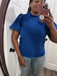 Blue Puff Top