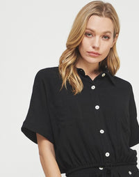 Black linen Top