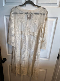 Cream Lace Duster