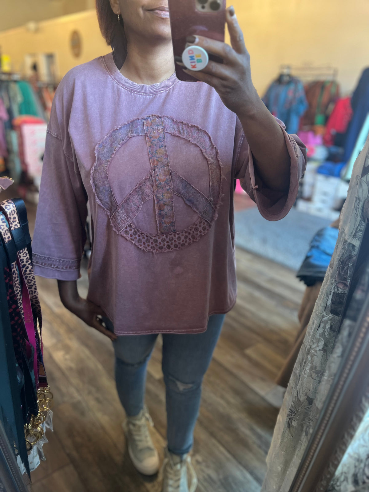 Mauve Peace Top