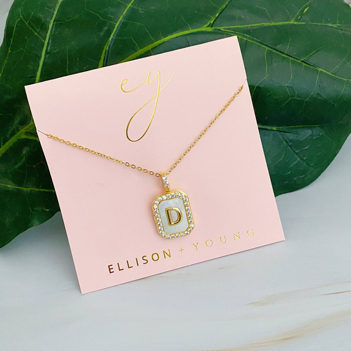 Ellison+Young - Initial Deco Open Locket Pendant Necklace