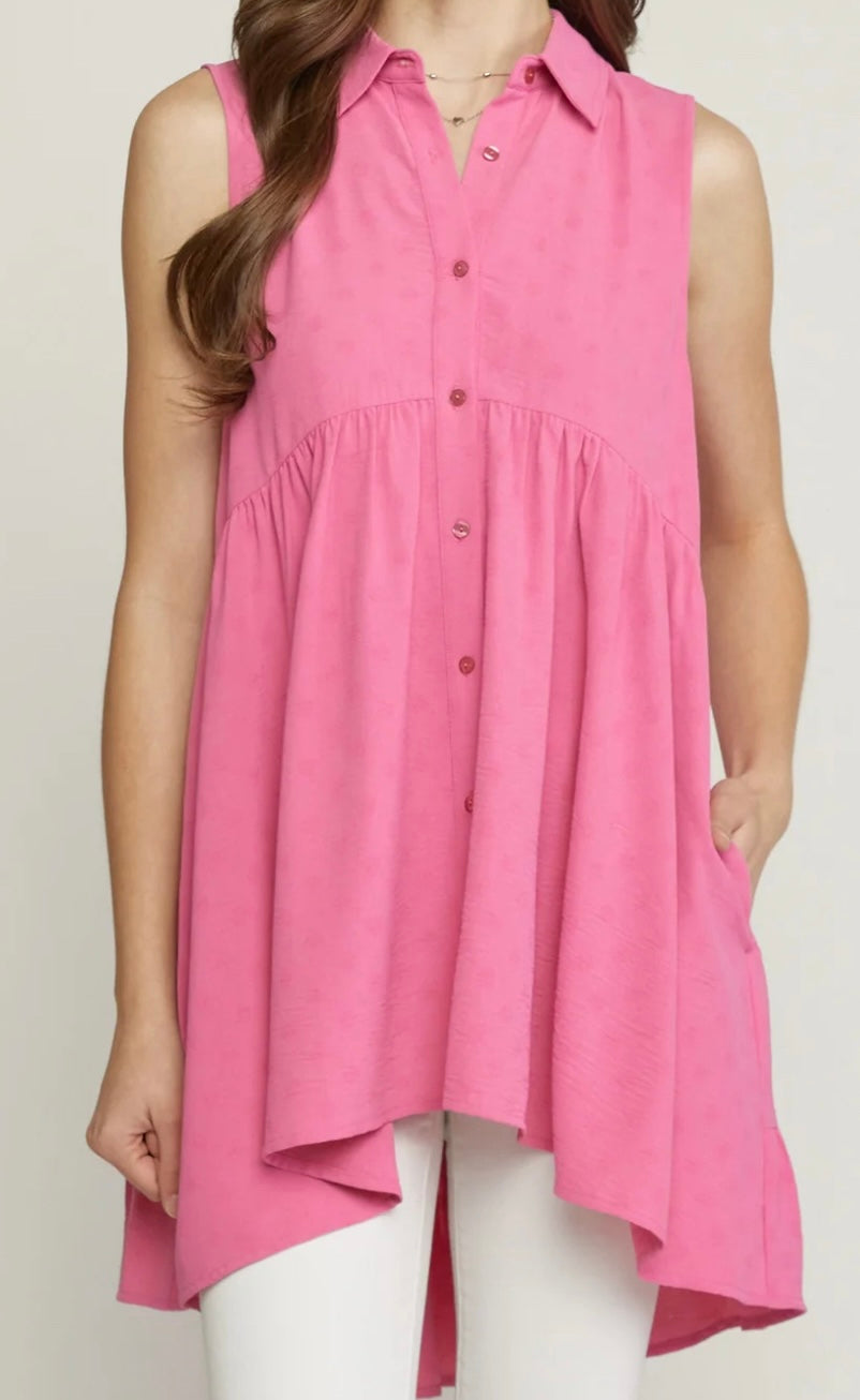 Pink Tiered Top