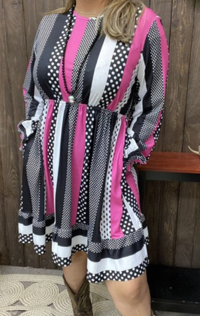 LW Pink Mix Dress