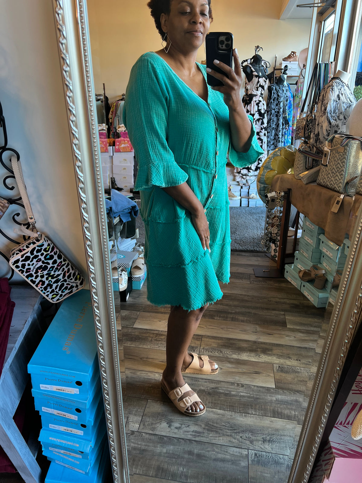 Gauze Seafoam Dress