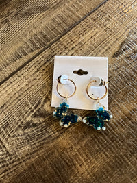 Teal/gold Earrings