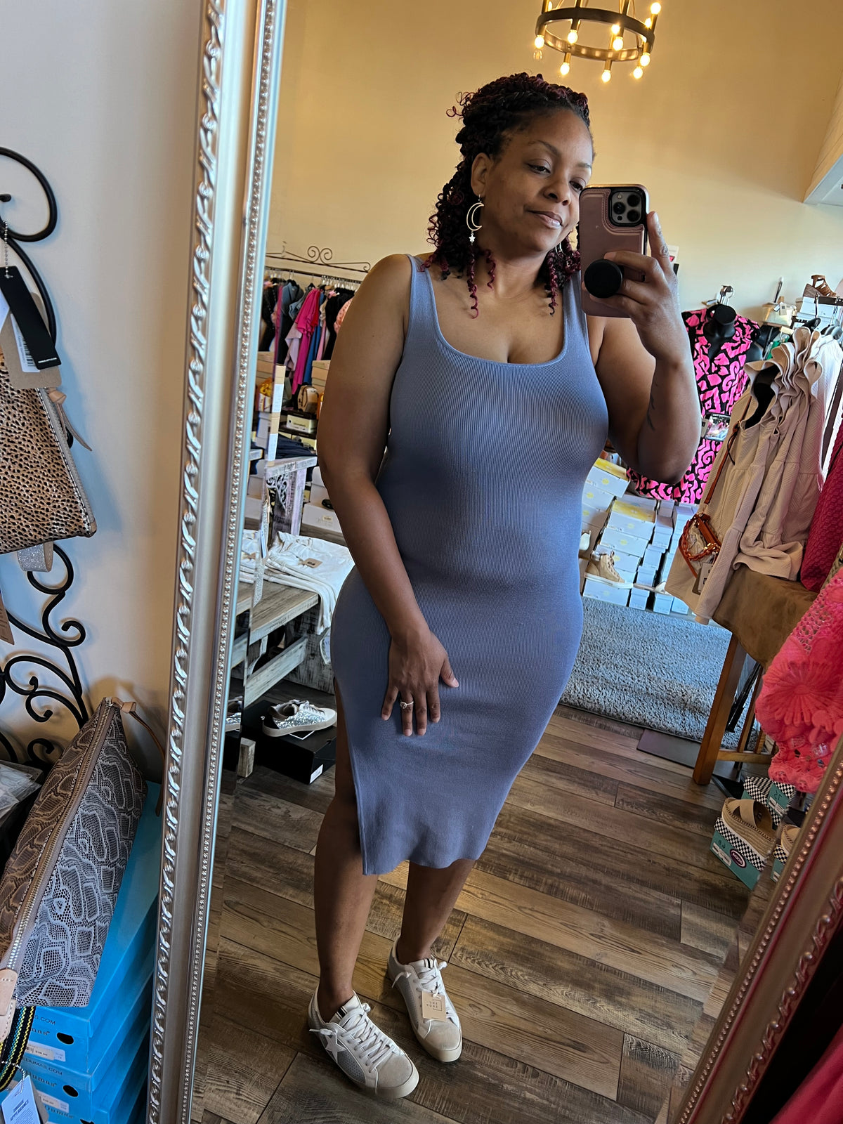 Blue MIDI Dress