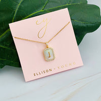 Ellison+Young - Initial Deco Open Locket Pendant Necklace