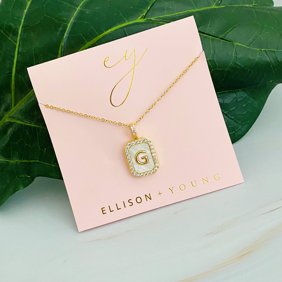 Ellison+Young - Initial Deco Open Locket Pendant Necklace