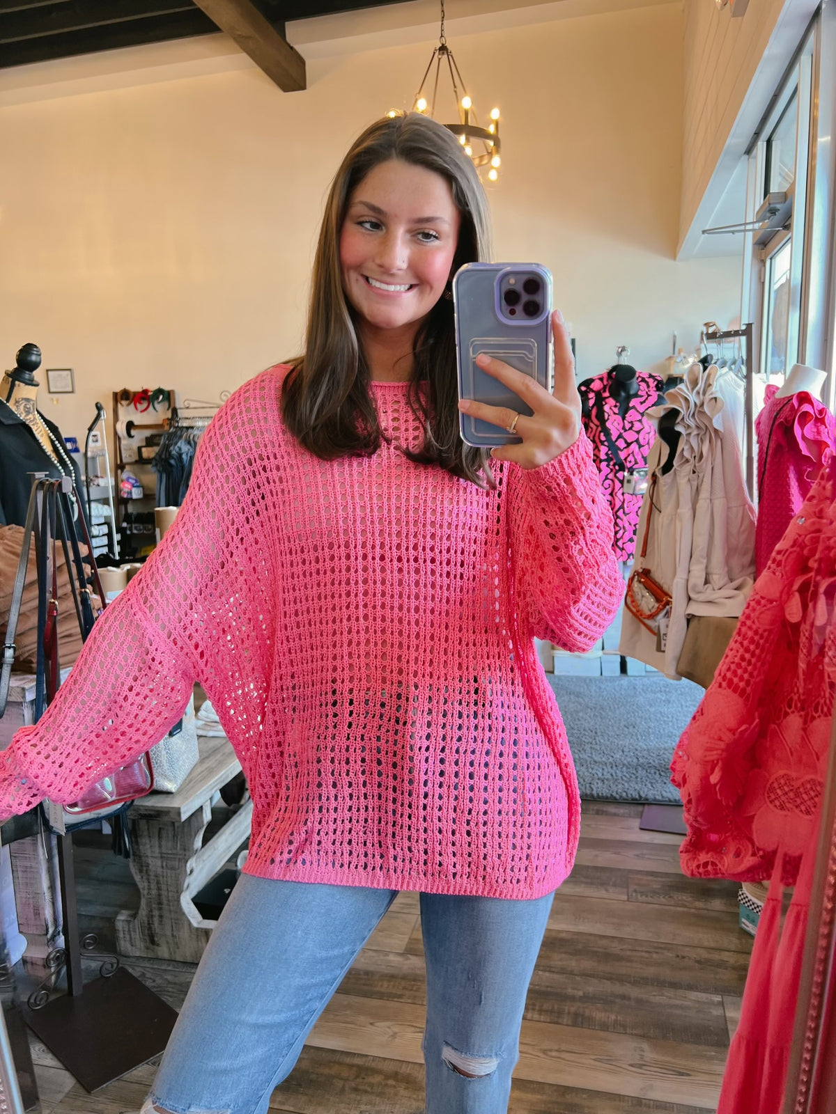 Pink Knit Top