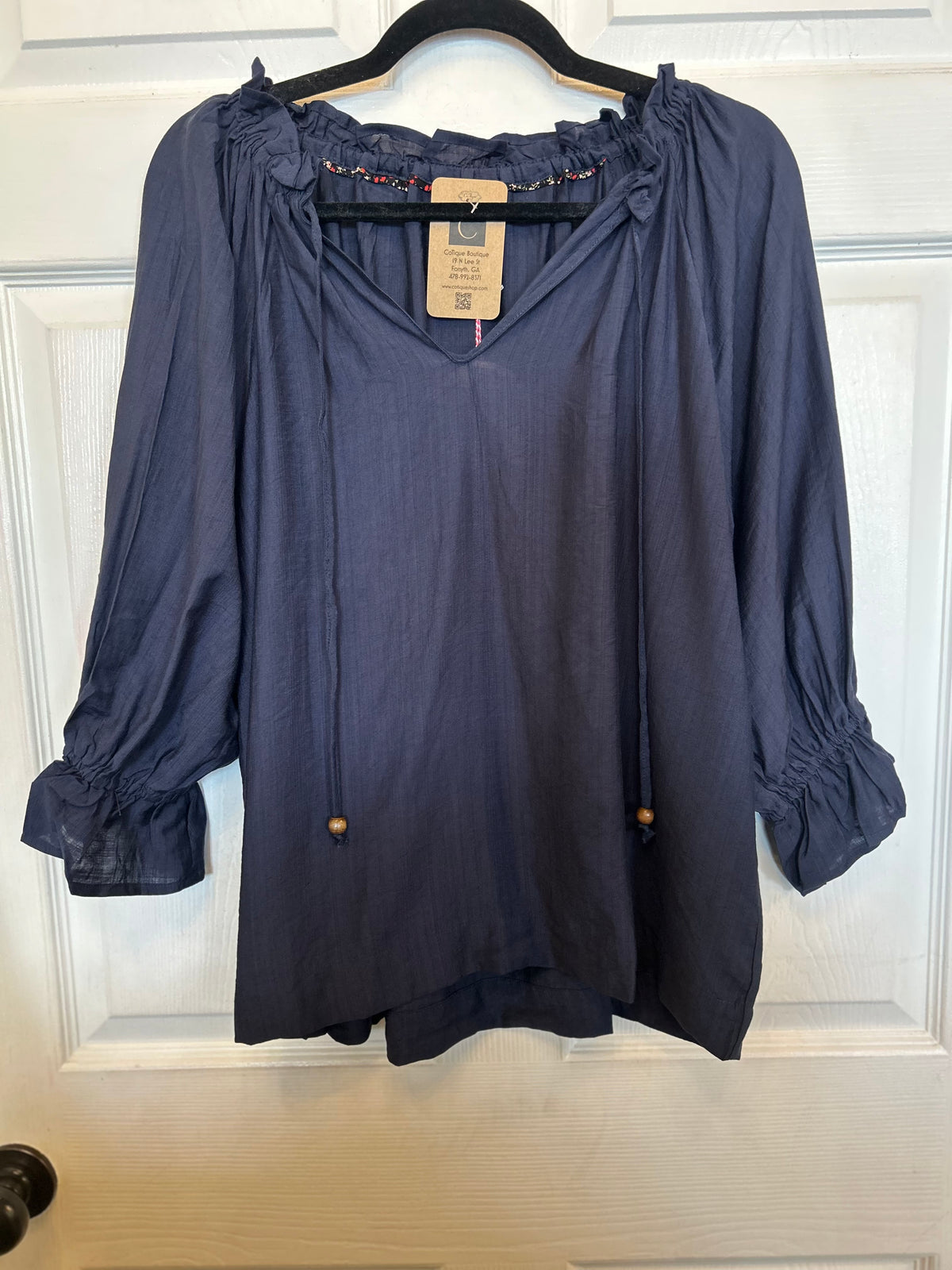 Navy Fran Top