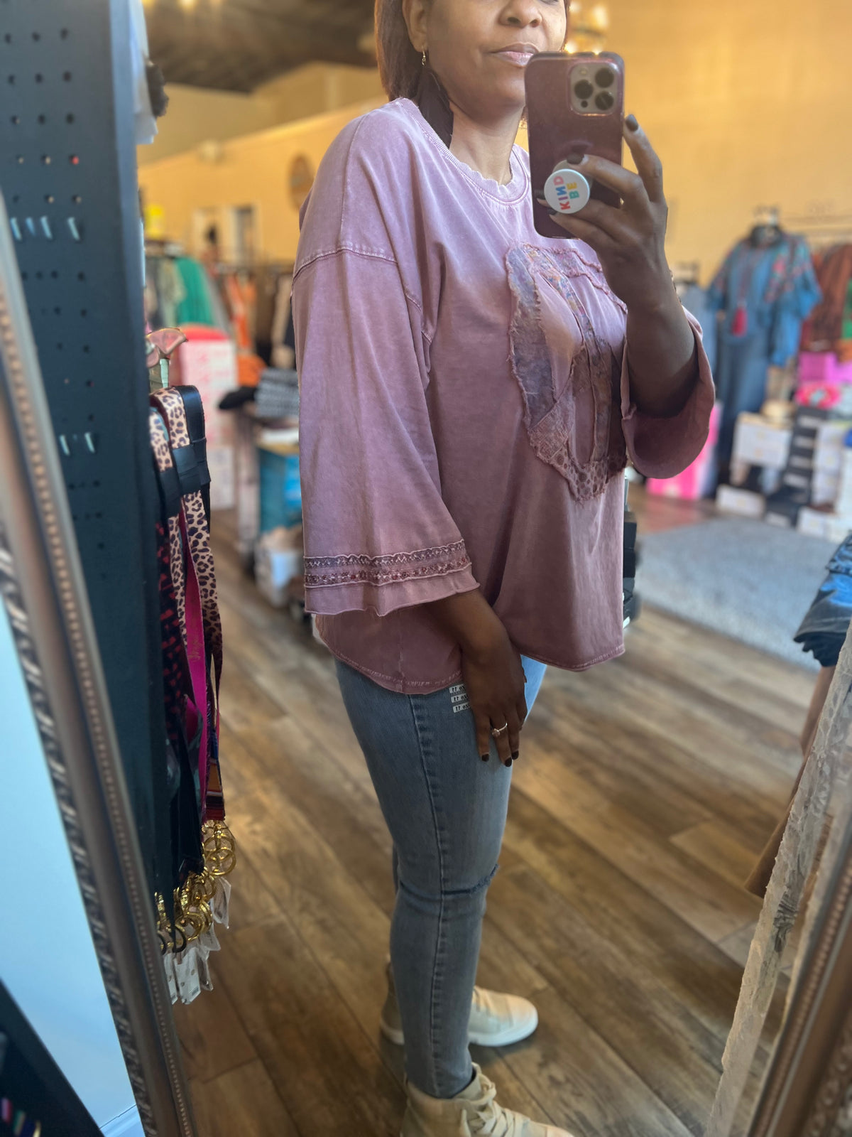 Mauve Peace Top