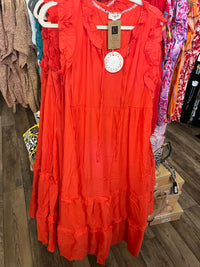 Red Coral Maxi Dress