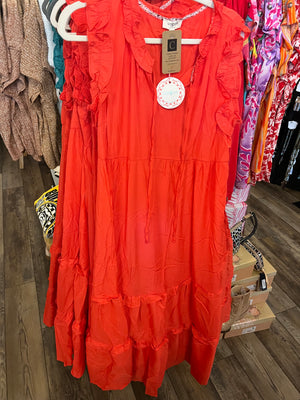 Red Coral Maxi Dress