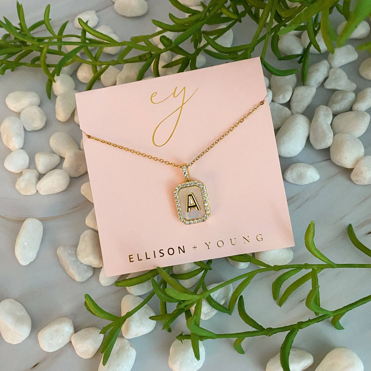 Ellison+Young - Initial Deco Open Locket Pendant Necklace