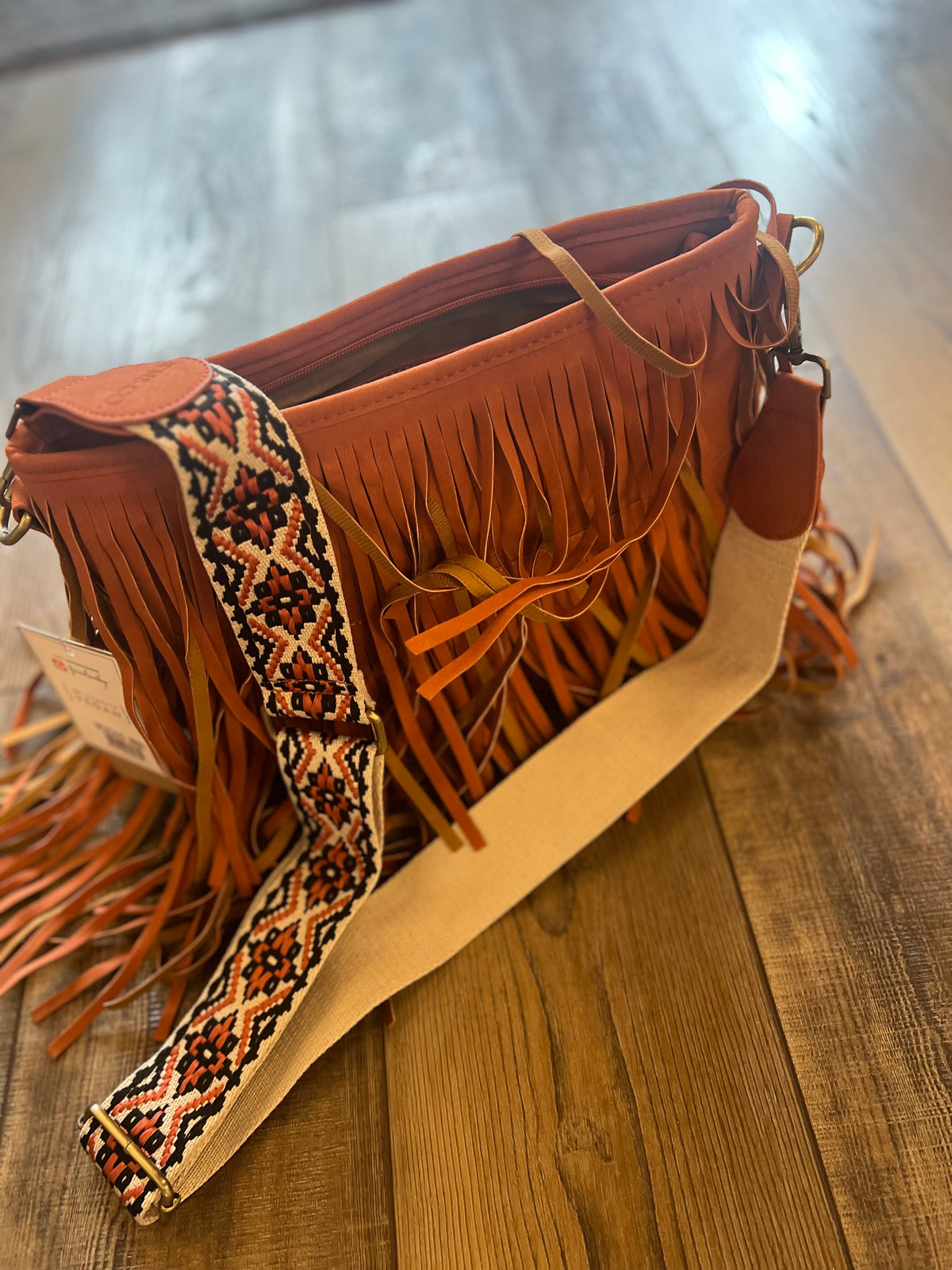 Brick Fringe Crossbody