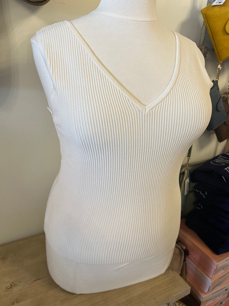 Cream Bodycon Tank