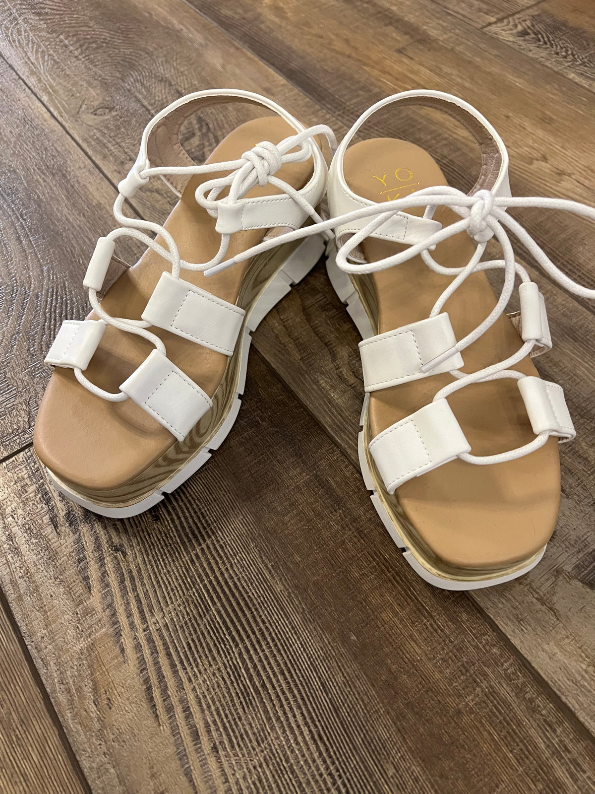 White lace up Sandal