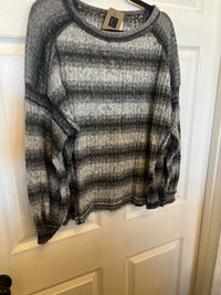 Grayed Stripe Top