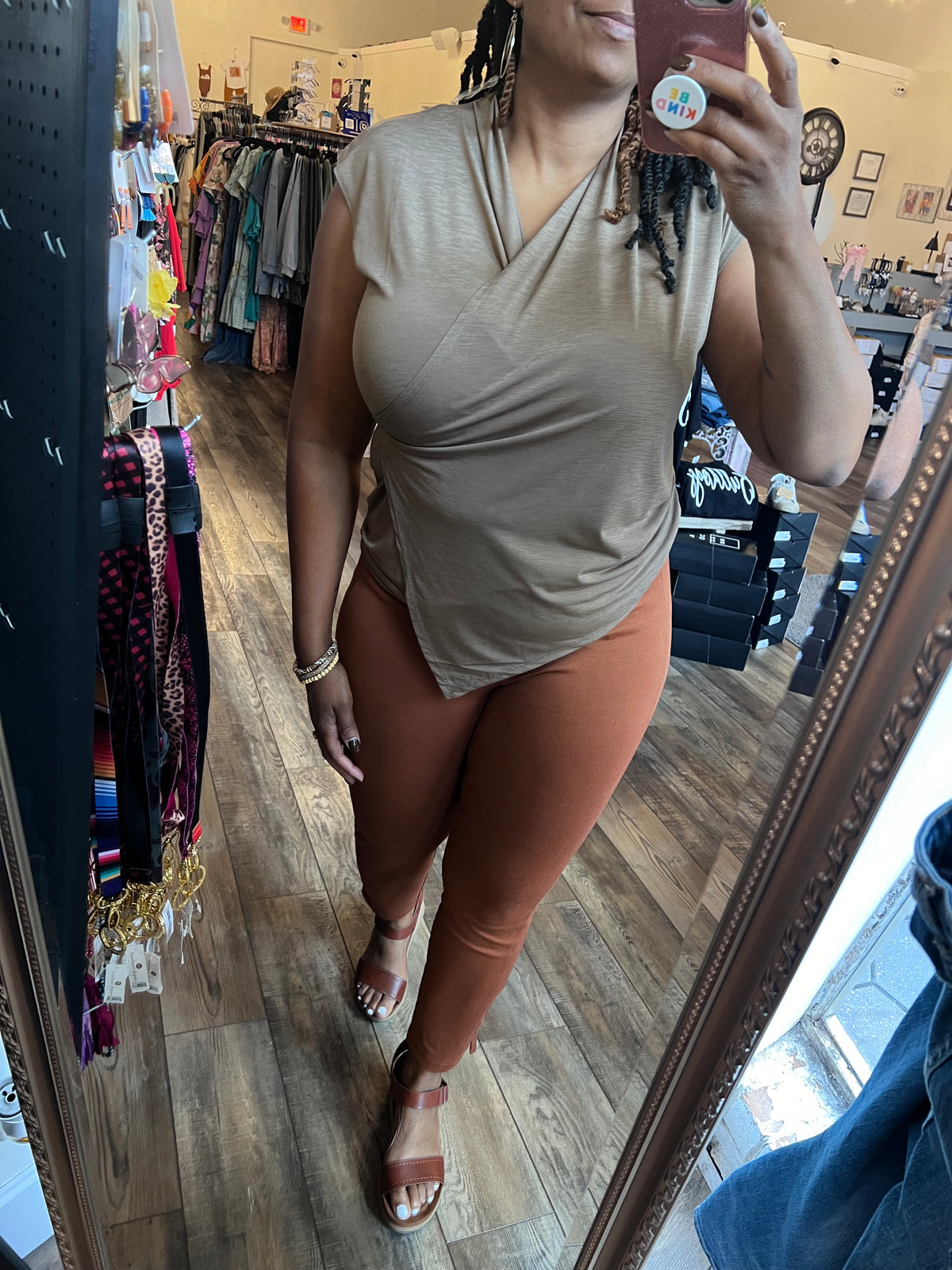 Mocha Surp Top