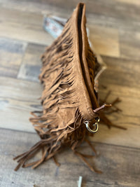 Brown Fringe Crossbody