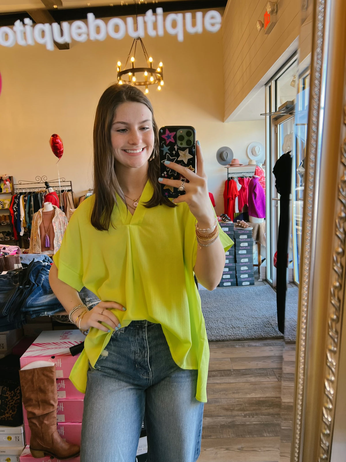 Pleat Lime Top