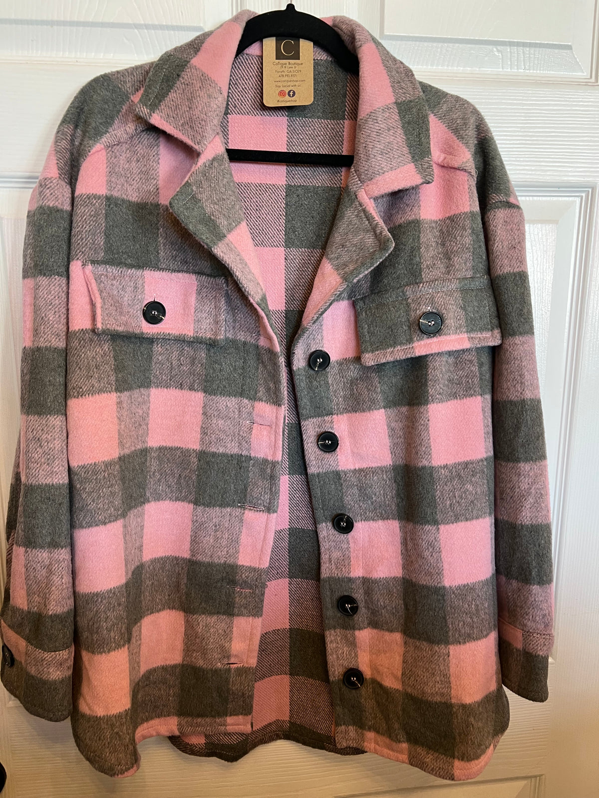 Pink Plaid Jacket