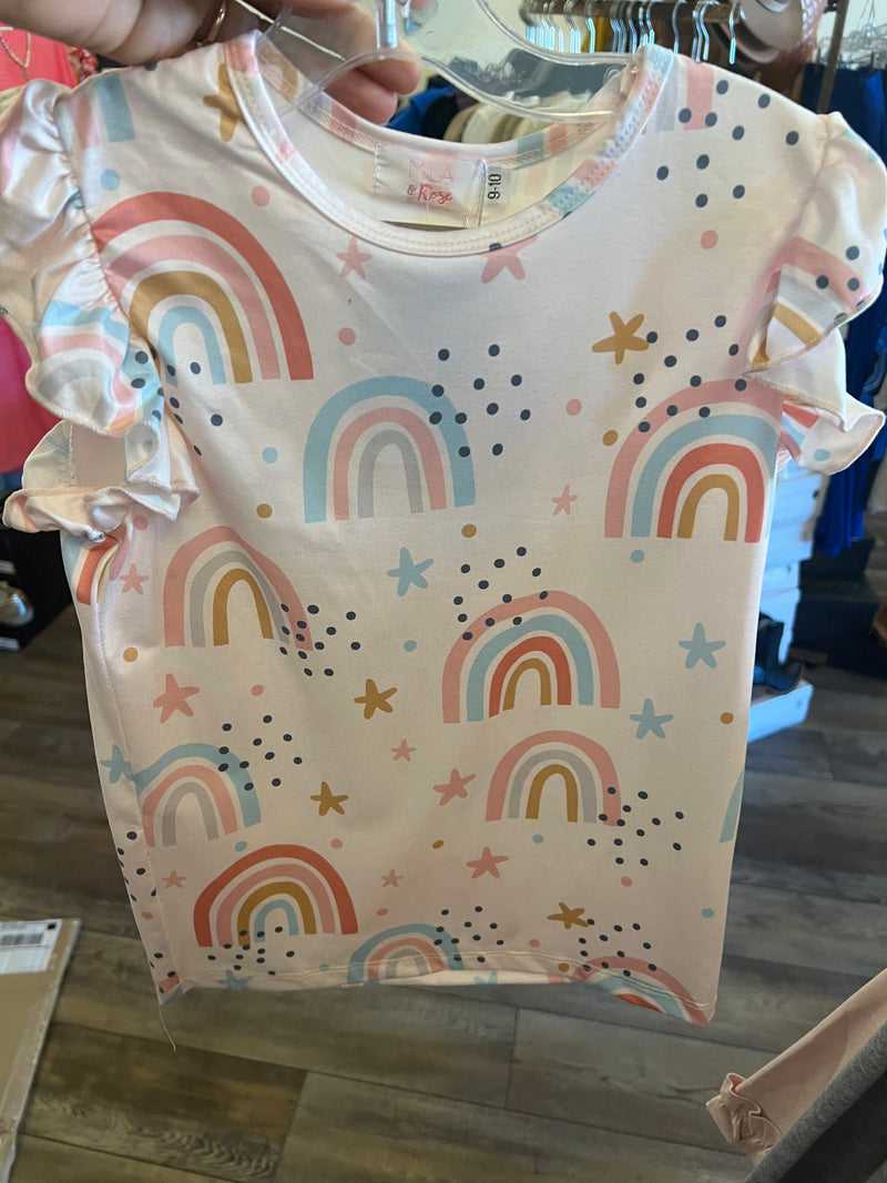 Girls rainbow top