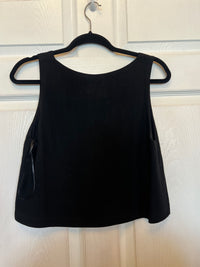 Black linen tank