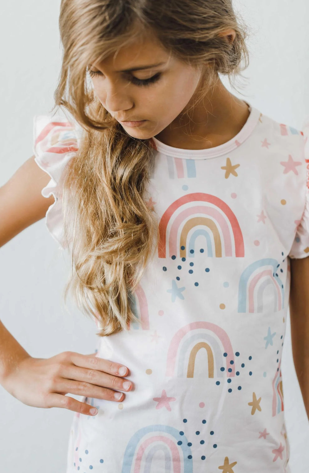 Girls rainbow top