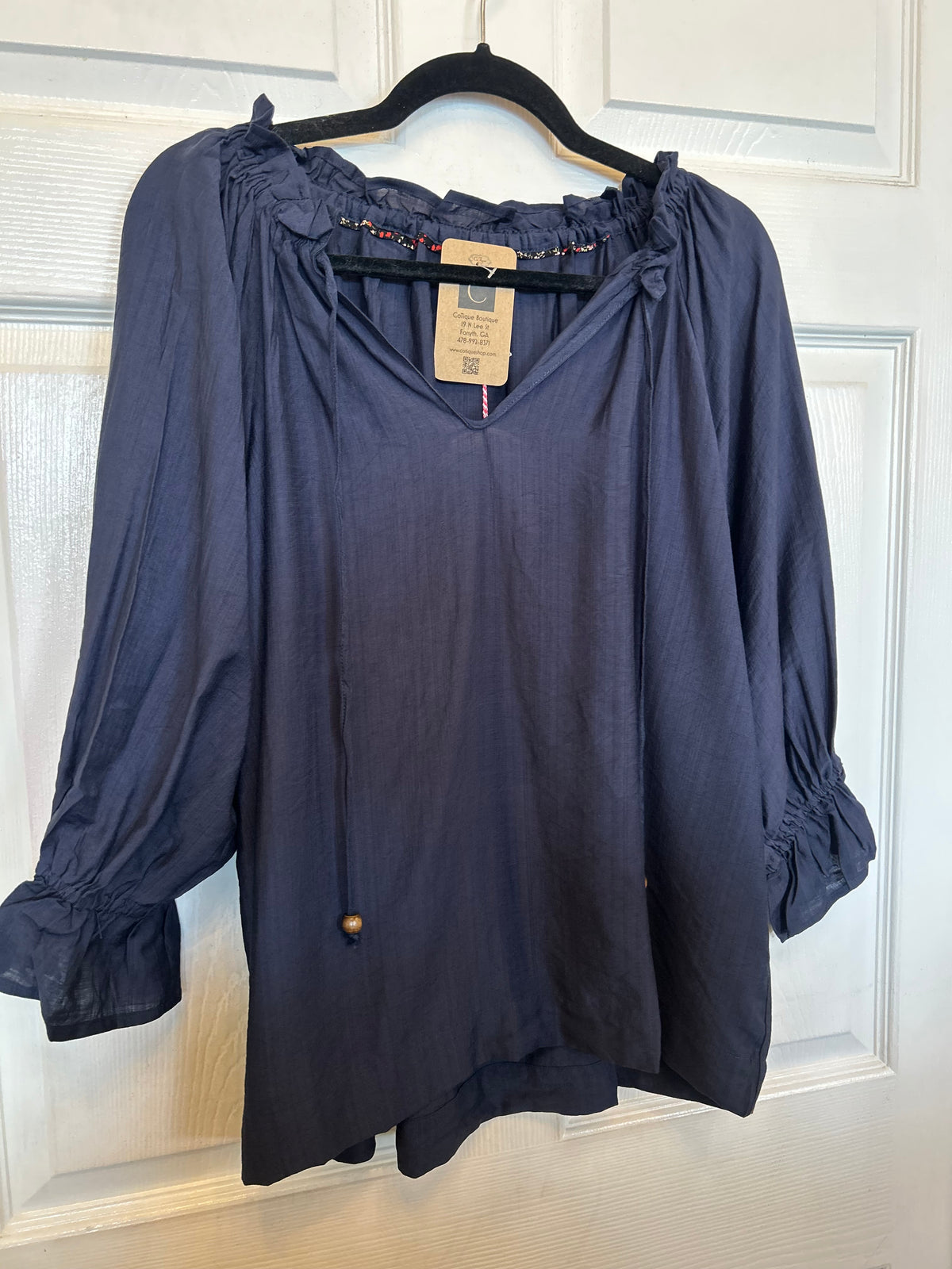 Navy Fran Top