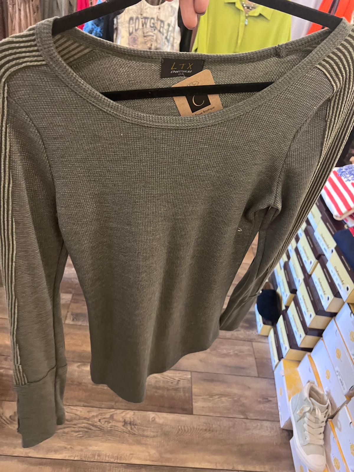 Olive long top