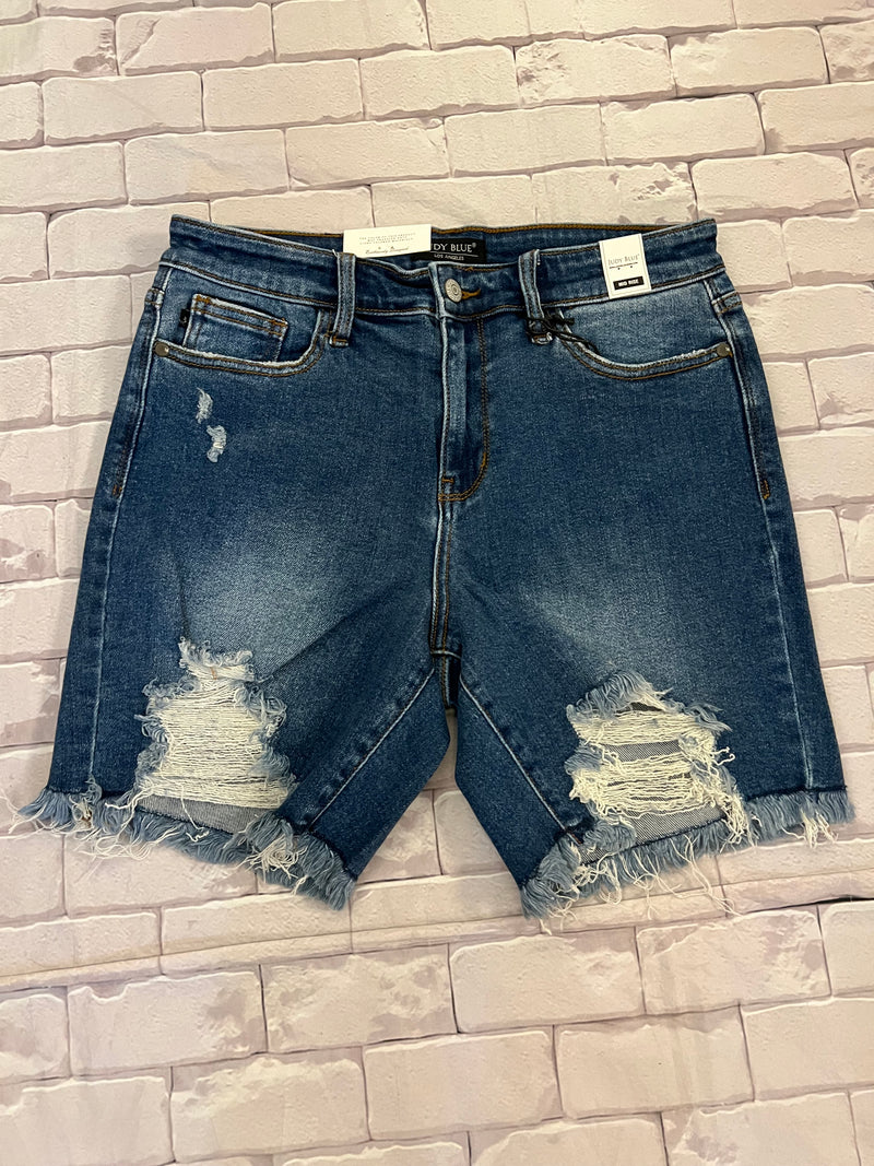 Mid Distressed Shorts