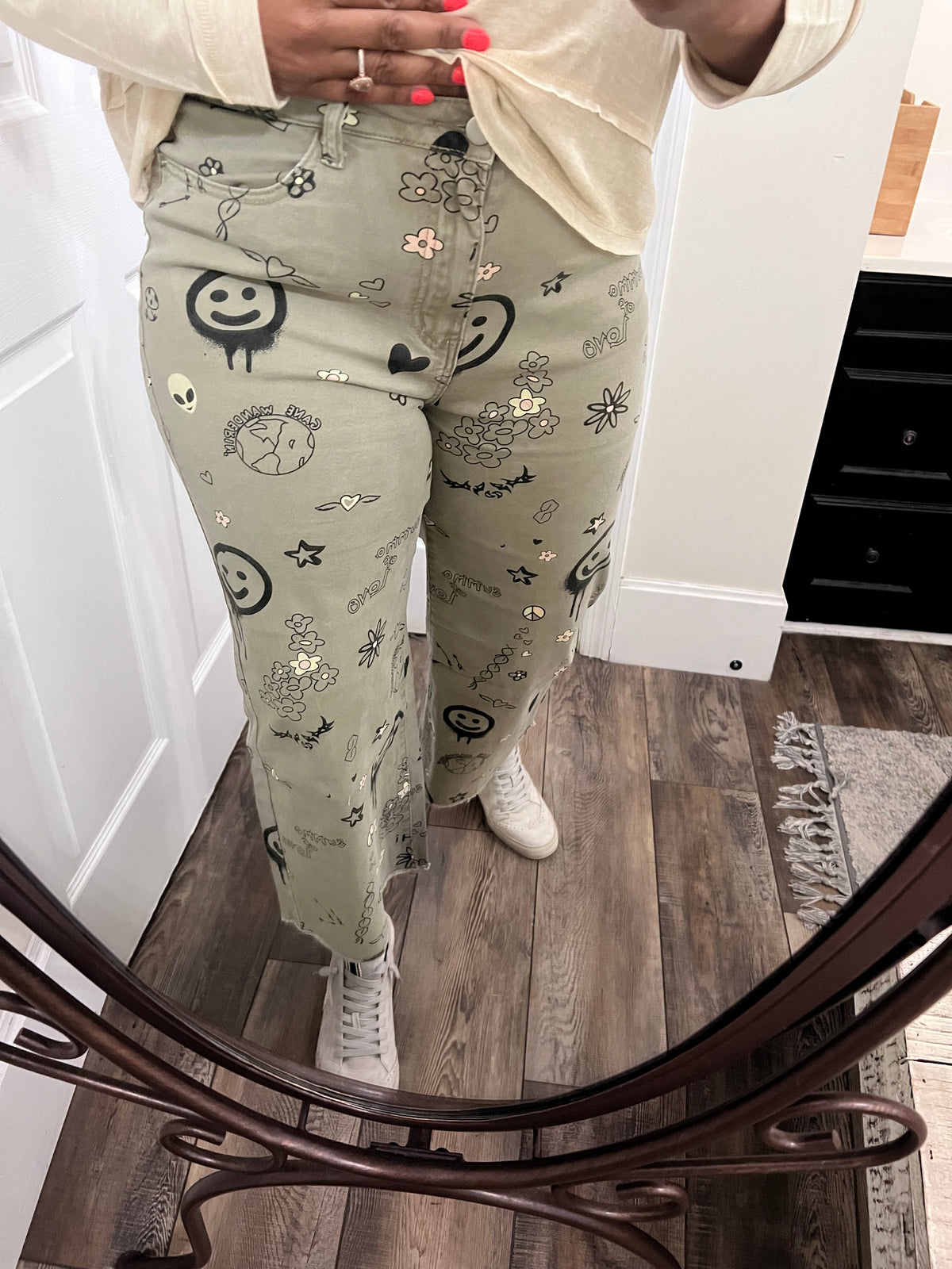 Olive Print Pant