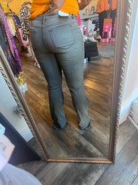 Gray Midrise Flare Jeans