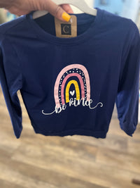 Navy Rainbow Top