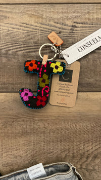 Consuela Black Felt Charm “J”