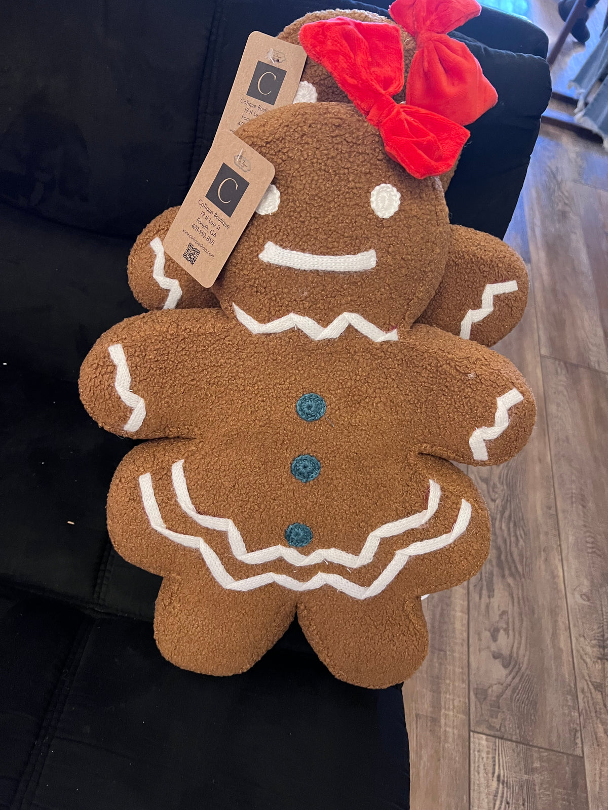 Gingerbread girl pillow