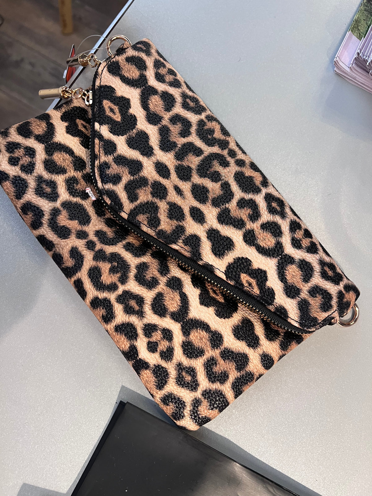 Leopard Envelope Clutch