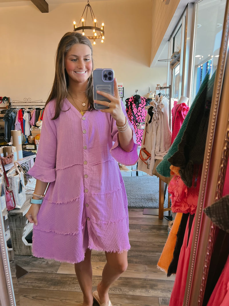 Gauze Mauve Dress