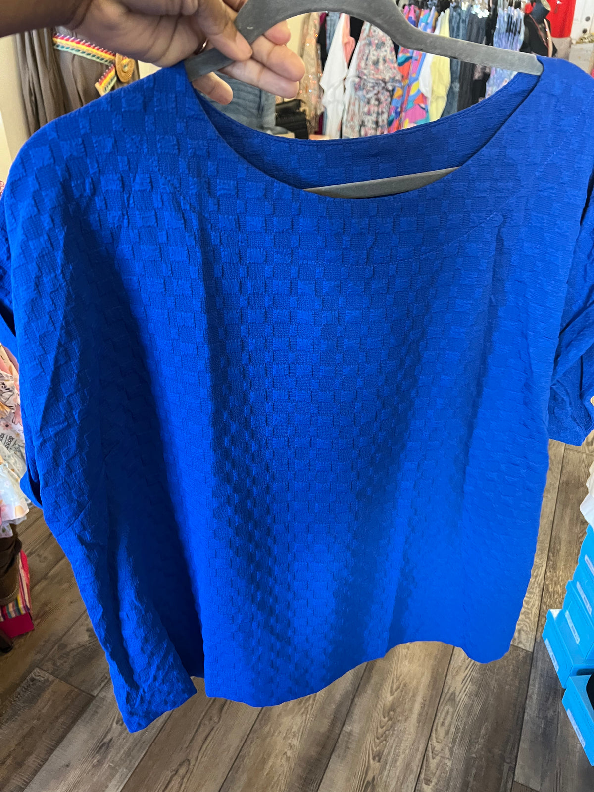 Blue Tex Top