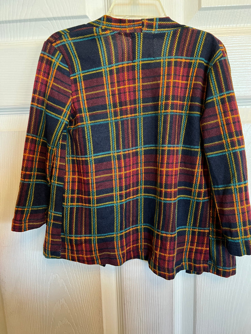 Kids Plaid Cardigan