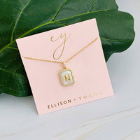 Ellison+Young - Initial Deco Open Locket Pendant Necklace