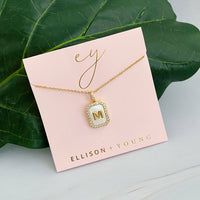 Ellison+Young - Initial Deco Open Locket Pendant Necklace