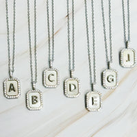 Ellison+Young - Initial Deco Open Locket Pendant Necklace