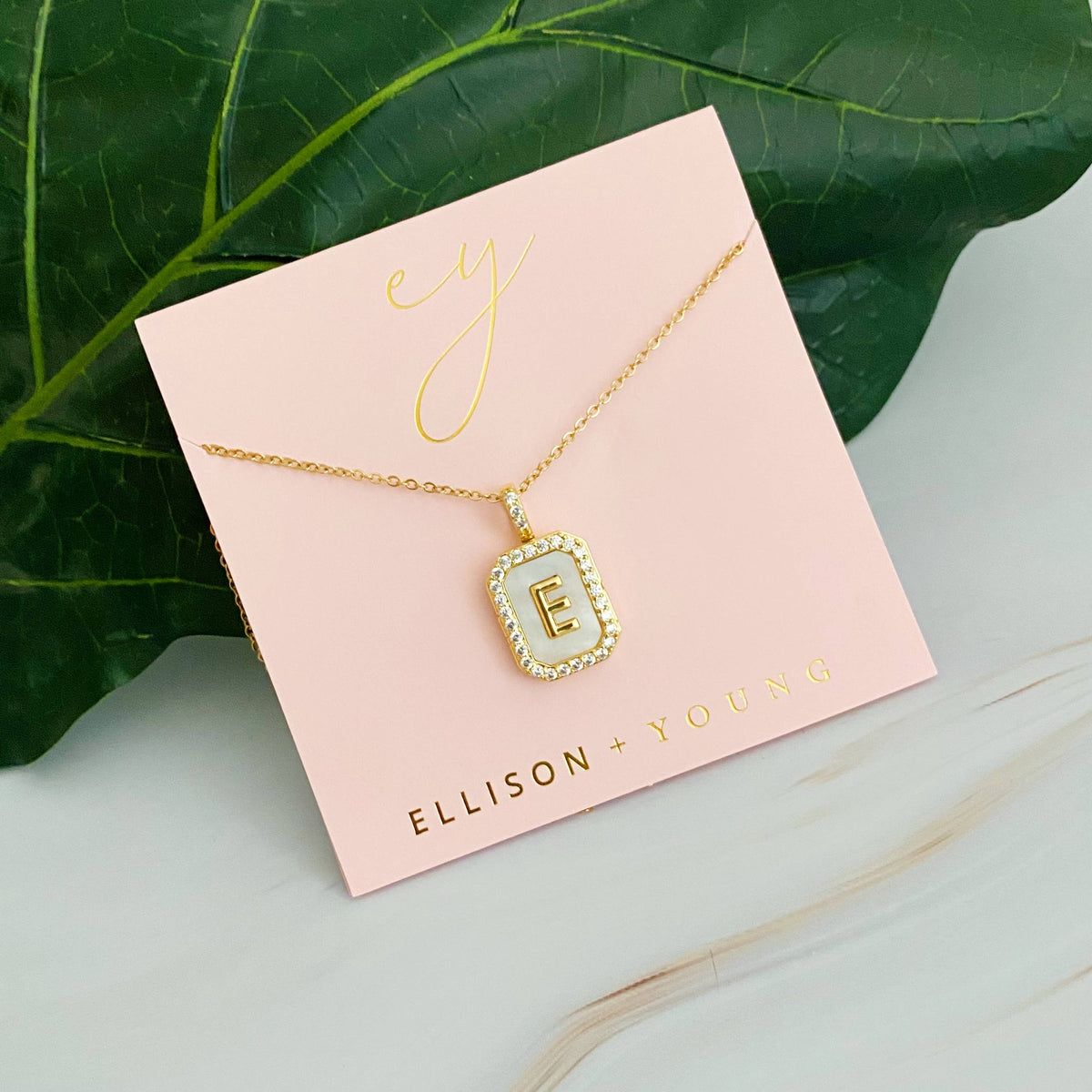 Ellison+Young - Initial Deco Open Locket Pendant Necklace