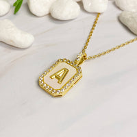 Ellison+Young - Initial Deco Open Locket Pendant Necklace