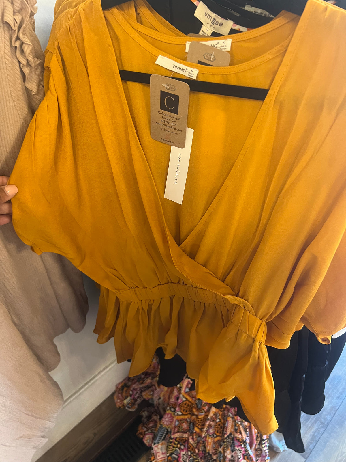 Mustard Runched Top