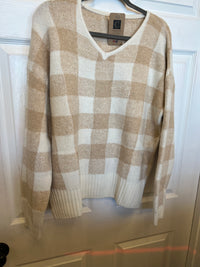 Tan Plaid Sweater