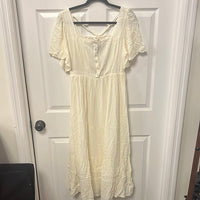 Crème Flutter Dress
